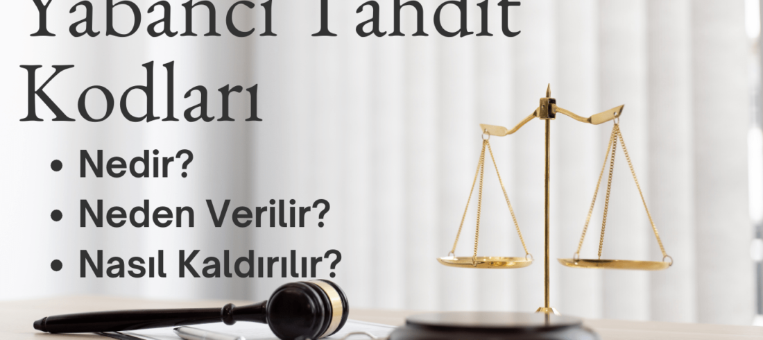 Yabancı Tahdit Kodları: Nedir, Neden Verilir ve Nasıl Kaldırılır?' başlıklı açıklayıcı bir görsel.